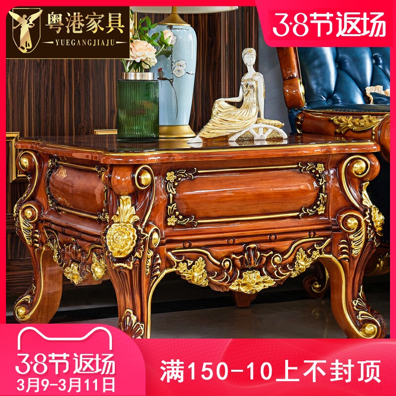 欧式角几 美式客厅沙发边几方桌转角小户型圆茶几带抽屉电话边桌