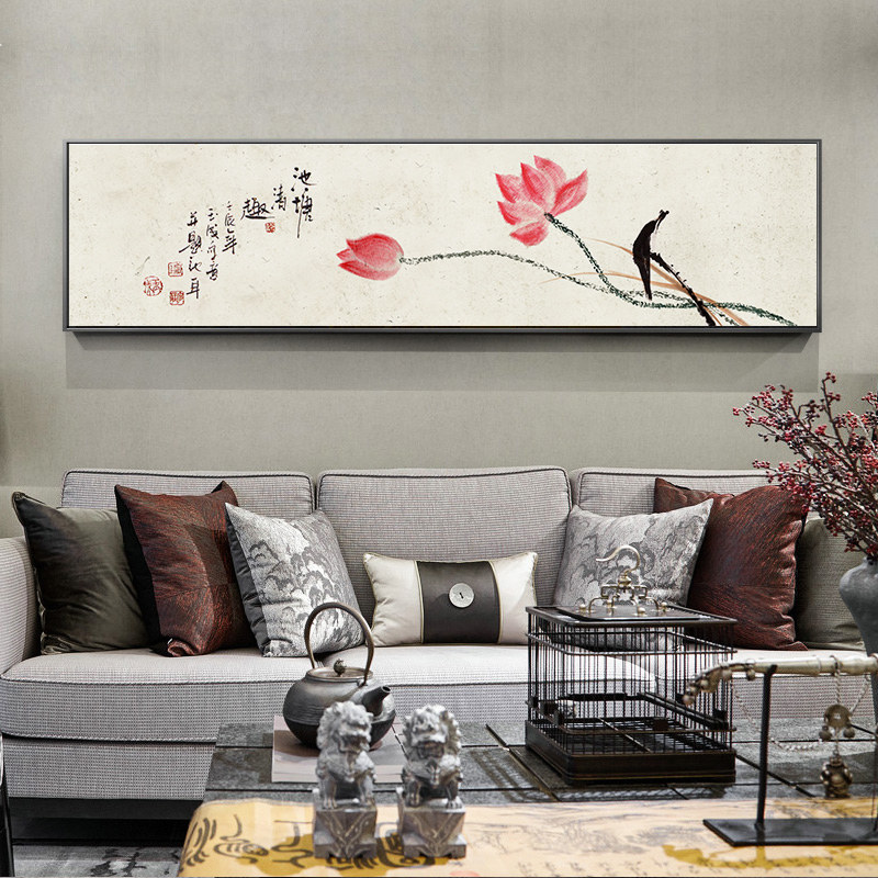 卧室床头画新中式傲雪寒梅客厅装饰画沙发背景墙画中国风书房壁画