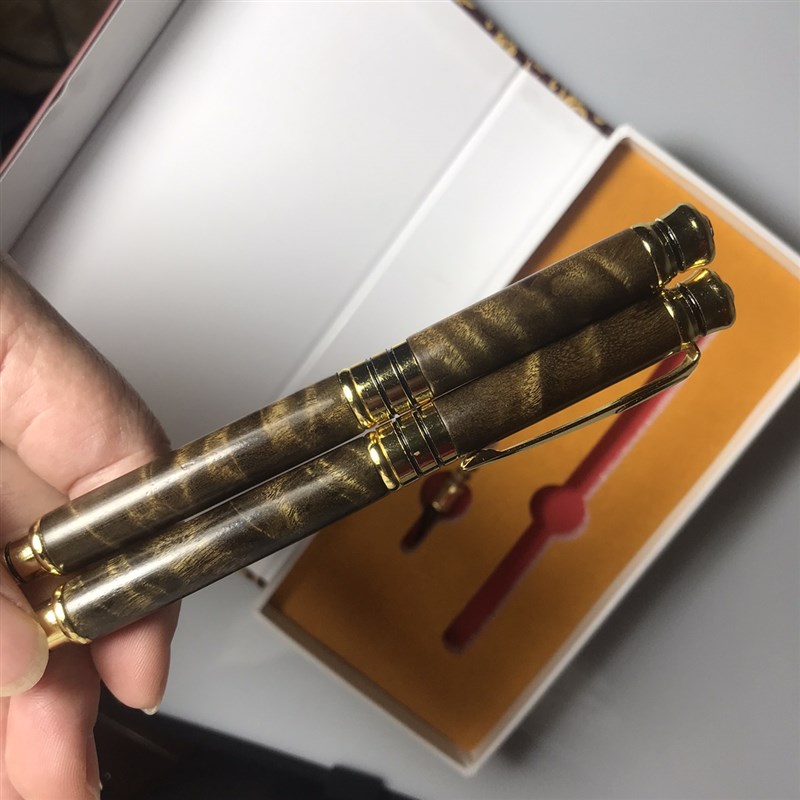 金丝楠木钢笔小叶桢楠两用笔阴沉木签字满水波商务用笔自用送礼