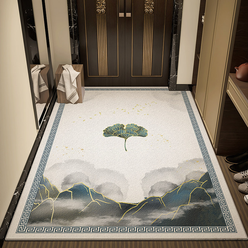 新中式入户门地垫地毯门垫进门家用门口脚垫大门室内玄关脚踏垫子