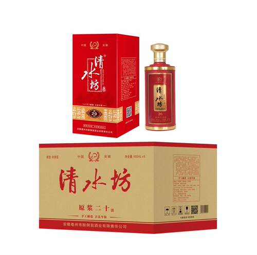 【清水坊】厂家直销52度白酒浓香型500ml*6