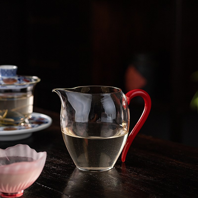 玲珑玻璃公道杯加厚耐热分茶器中式茶海大容量不烫手高档功夫茶具