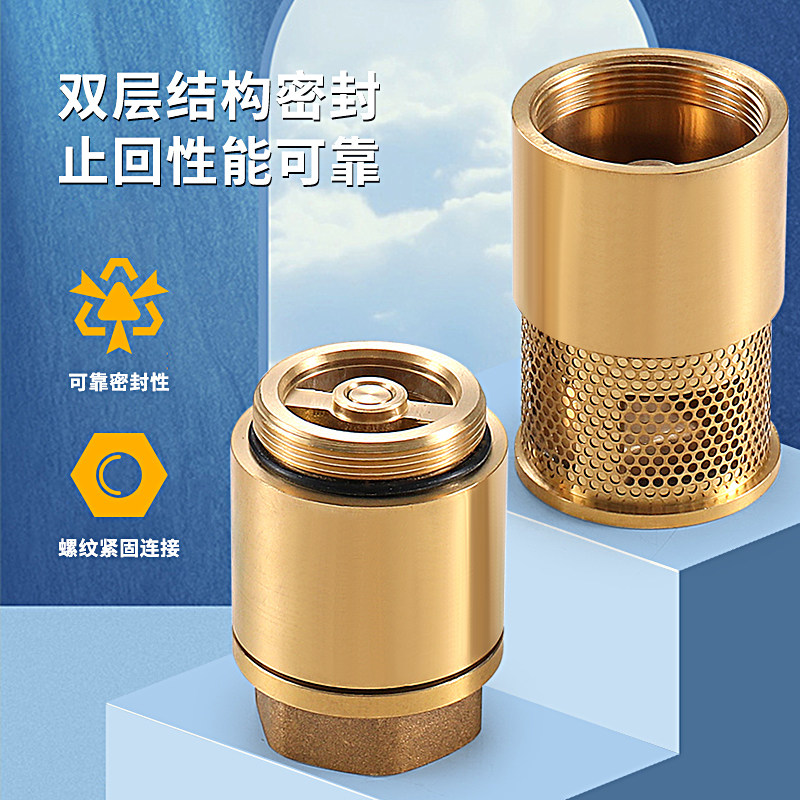 DN40双门底阀加油机止回阀过滤网1.5寸2寸3寸油罐底阀