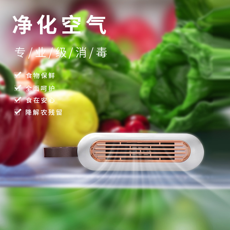 冰箱除味器家用便携式臭氧杀菌除臭去异味空气净化器保鲜消毒神器