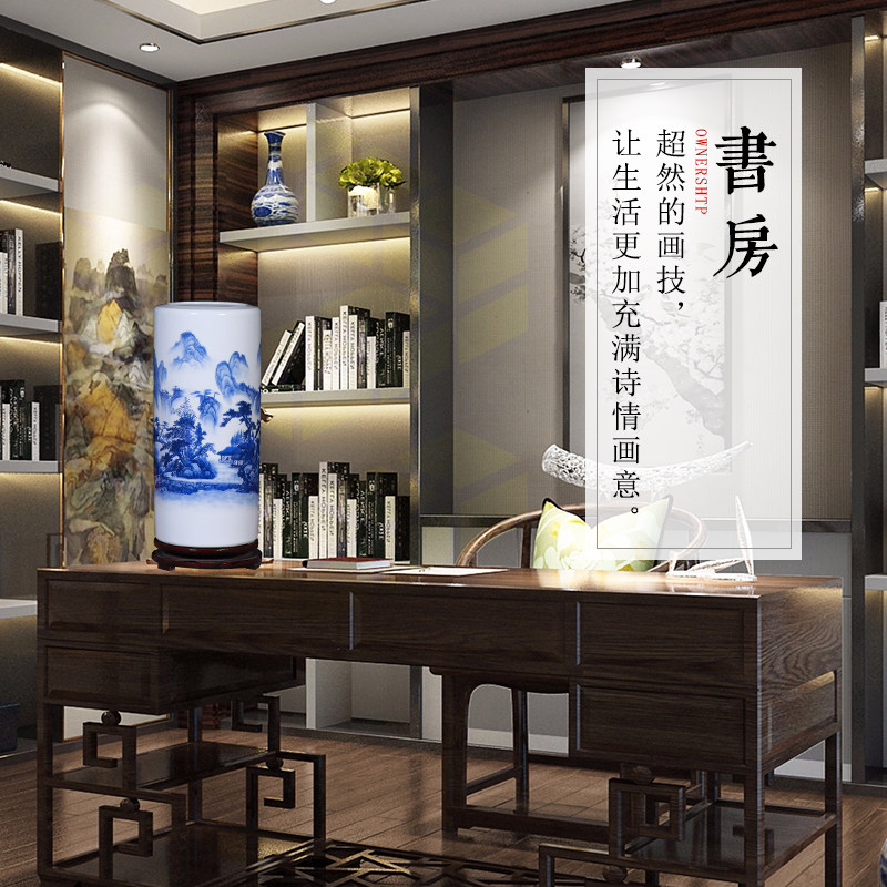 富贵竹花瓶中式水养竹子大瓷瓶客厅插花景德镇陶瓷器摆件家居饰品