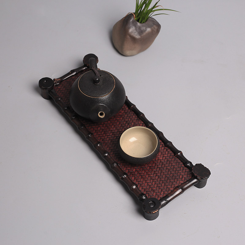 手工竹编茶托竹根托盘壶垫茶杯垫功夫茶具干泡台茶席茶盘茶道配件