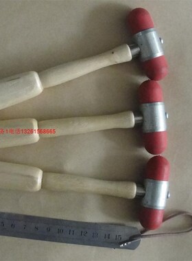 实木圆头扣诊锤胶皮双头叩诊锤木柄按摩锤经络小巧老人用敲击穴位