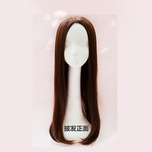假发女中分刘海长直发假发补发块带头顶刘海片隐形长发假发片
