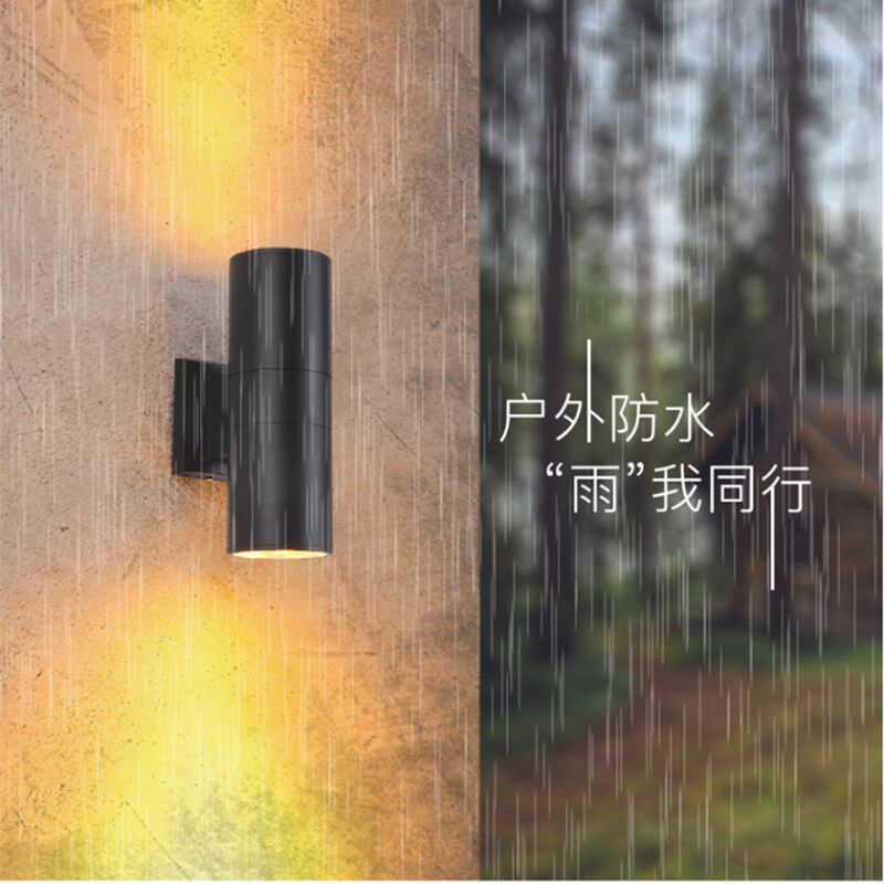 LED户外壁灯聚光上下双头照防水洗墙灯挂壁灯庭院酒店柱子围墙灯