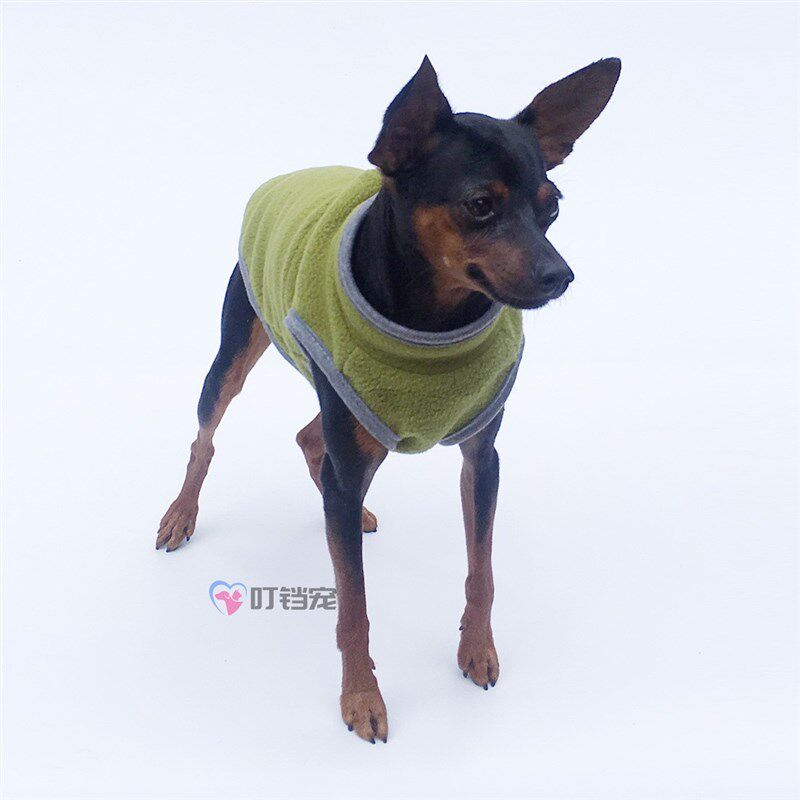 小鹿犬专用衣服狗狗冬天加绒马甲背心秋冬季保暖迷你小体一斤小狗