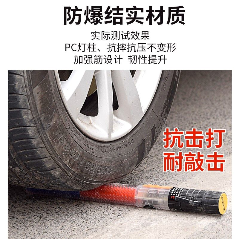夜间手持LED充电口哨警示棒新款多功能防爆指挥棒红蓝爆闪闪光棒