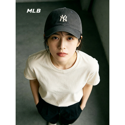 MLB帽子男女情侣棒球帽软顶鸭舌帽休闲运动帽四季3ACP7701N-50CGS