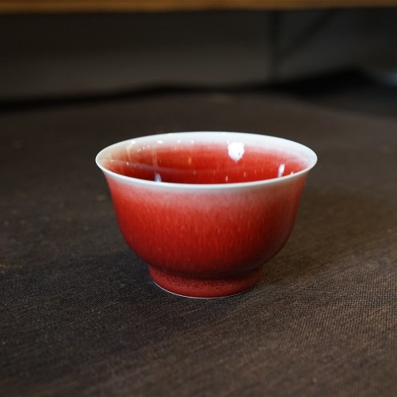 刘灶灶的瓷器店 郎红釉 主人杯 原矿釉 纯手工拉坯 高温瓷