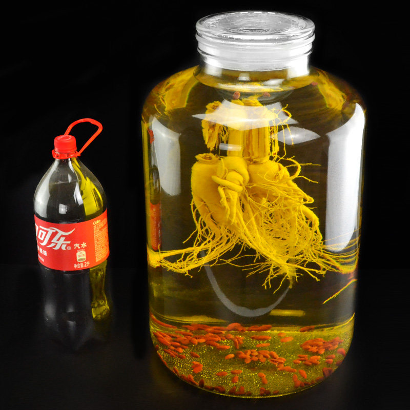 大容量泡酒玻璃瓶加厚泡酒罐50斤磨砂口密封酒坛子专用酿酒罐酒缸