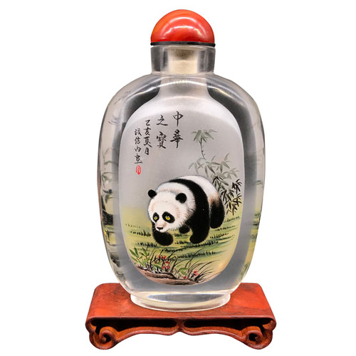 衡水特产内画鼻烟壶创意特色纯手工水晶工艺礼品摆件收藏外事