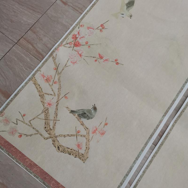 微喷梅兰竹菊四条屏宣纸四君子高清楷书小楷行草篆隶书法七八分熟