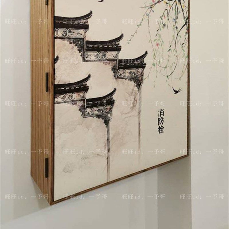电箱遮挡装饰柜子开门式配电箱画消防栓加厚柜子式遮盖电箱盒遮挡