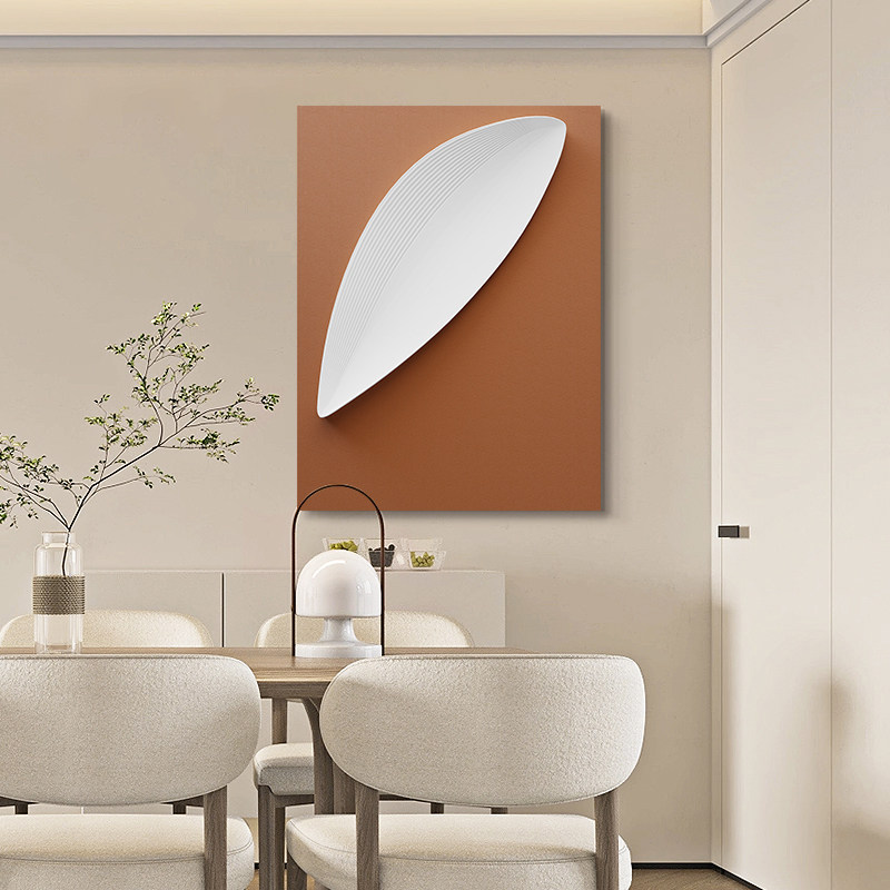艺术抽象木雕餐厅壁画竖版玄关入户装饰画客厅轻奢挂画浮雕立体画
