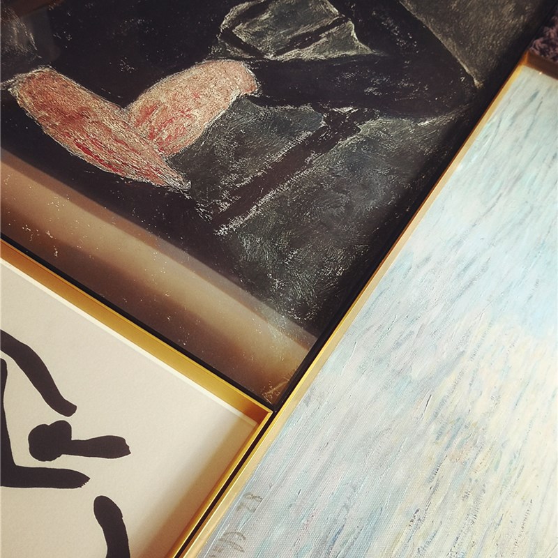 0.2cm极细边轻奢立体铝合金画框简约海报画芯装饰画相框 免费装裱