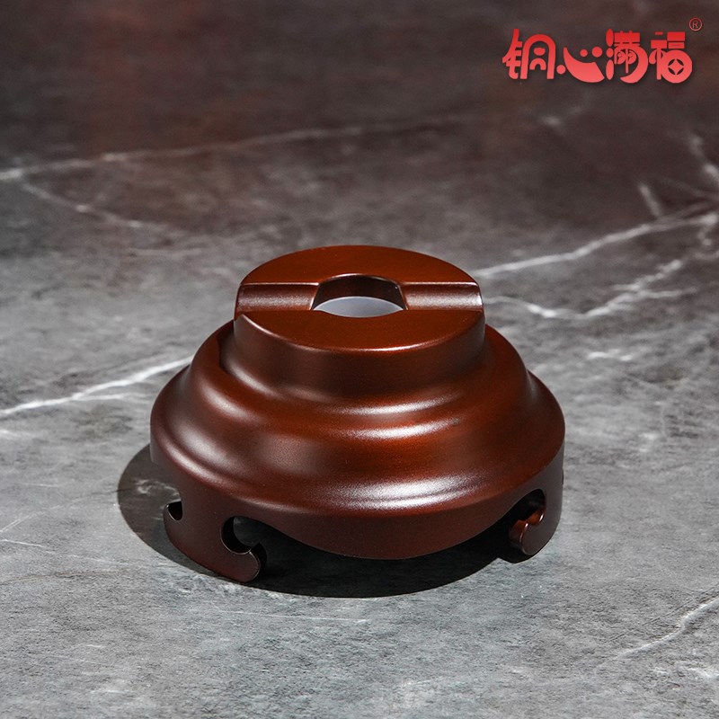铜心满福  《金箍棒两用底座》黄铜底座 铜工艺品 定海神针底座