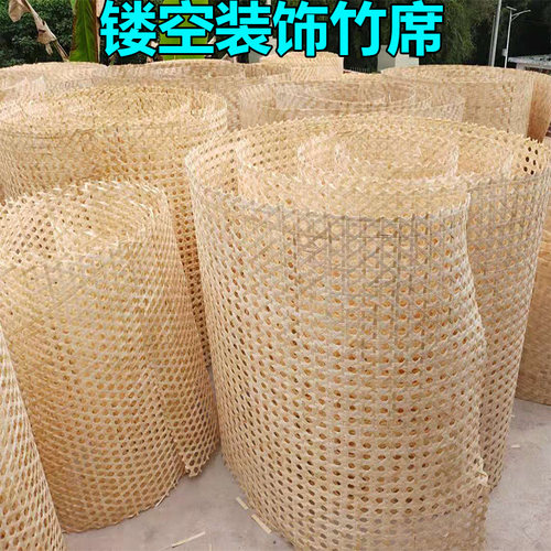 镂空竹编装修吊顶竹席民宿酒店农家乐装饰井字八角孔六角孔屏风网