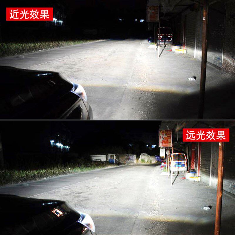 LED双光透镜无损海5透镜汽车大灯改装通用天使眼聚光大灯包安装