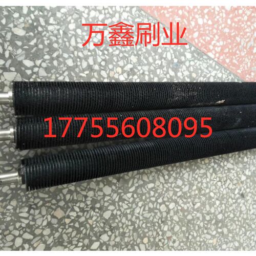 缠绕毛刷滚筒钢丝弹簧刷 玻璃清洗机尼龙丝除尘刷 染整防腐蚀刷辊