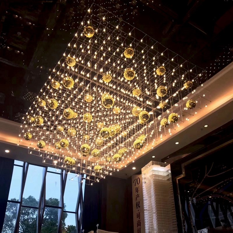 售楼部沙盘洽谈区光立方酒店大堂餐饮大厅创意艺术展厅装饰吊灯具