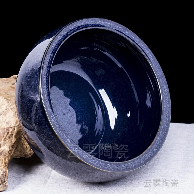 景德镇办公室陶瓷养金鱼缸小型乌龟盆家用台桌面聚宝盆栽花草水培