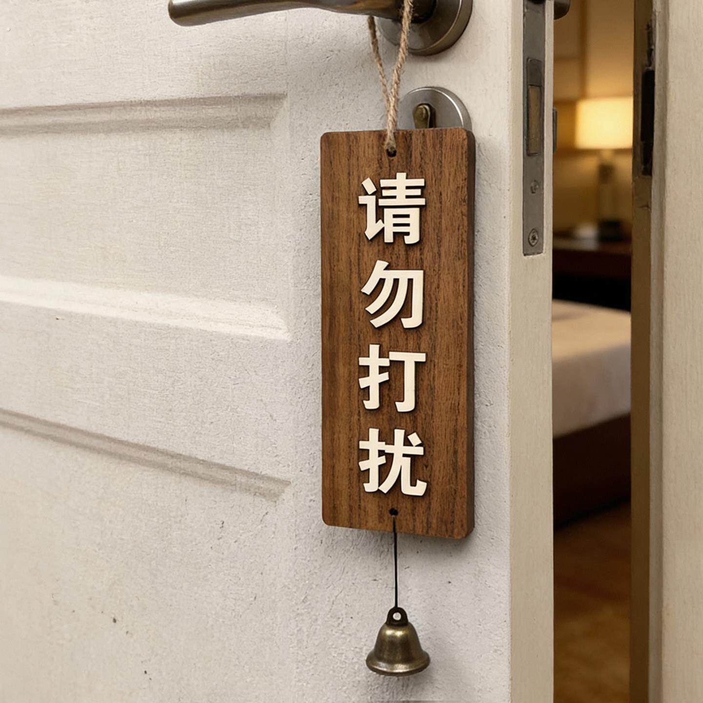 请勿打扰木质挂牌创意个性房间使用中空闲中会议中免打扰提示牌
