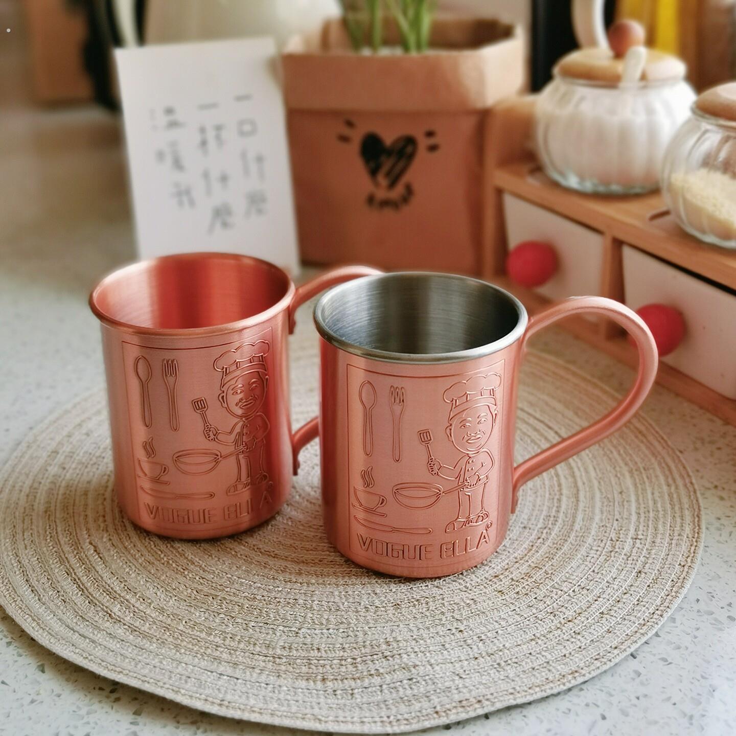 牛货 铜杯家用茶具手工酒杯紫铜复古中式喝茶酒吧创意加厚铜茶杯