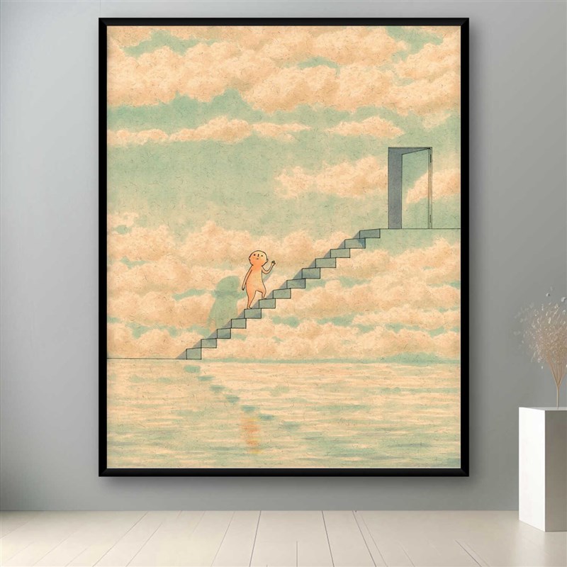 楚门的世界电影装饰画卡通版油画卧室客厅挂画摆画沙发艺术背景墙