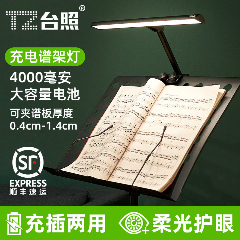 乐谱架灯琴谱灯曲专架灯护眼灯吉他古琴小提筝谱用充电乐谱灯