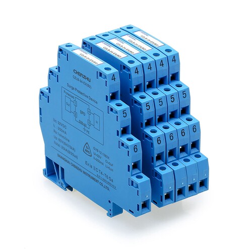 上海辰竹仪表CZLB-24(B2)二线制S号浪涌电涌保护器4信PD防雷器2 V