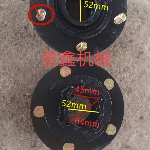 电动四轮车前桥羊角哈头前兰法芯法轮轮毂头电动四轮车五孔轮兰