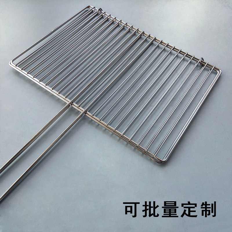 加粗竖条网鱼夹子烧烤具子不锈钢家用商用烤架夹板帘子工拍大小号
