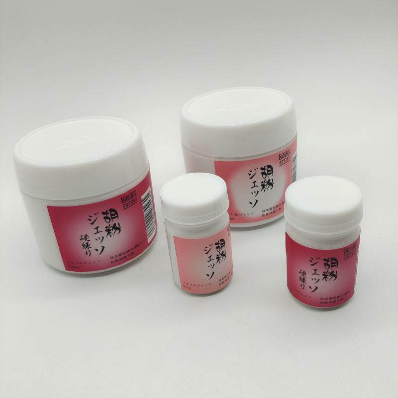 岩彩矿物颜料用打底膏胡粉Gesso开彩水粉立体沥粉效果不水裂肌理