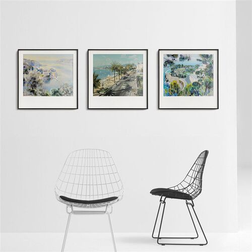 现走风景三联装饰画客厅沙道背景墙壁画代廊过发挂画书房玄关墙画