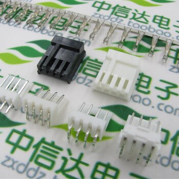 小4P连接器 直针 弯针座 胶壳插头JVC 2.54mm间距 电源软驱供电