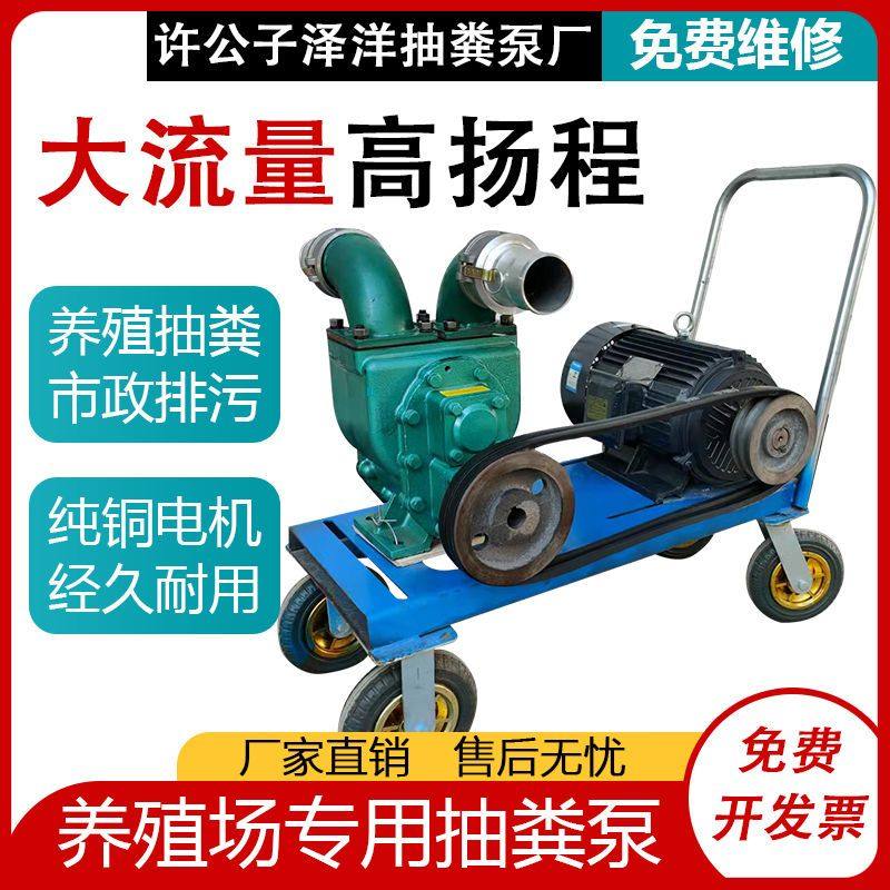 泽洋抽粪泵养殖场抽粪机家用化粪池厕所猪粪泥浆泵无堵塞吸粪神器