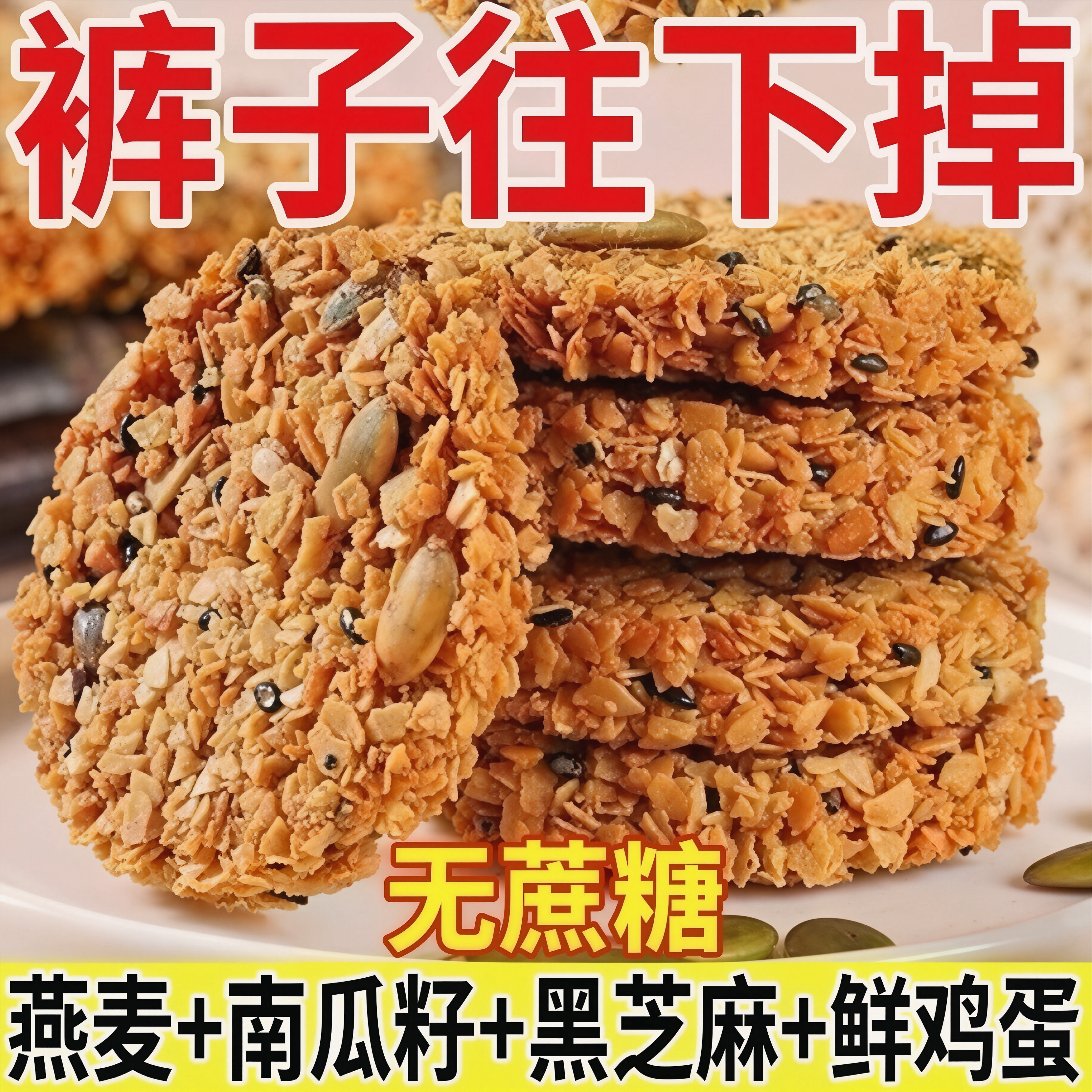 南瓜籽谷物全粗粮饱腹代餐无蔗糖