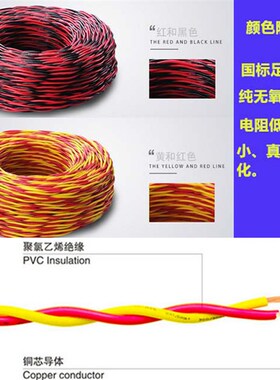 铜芯线R5S花线2*1国0/1.V/0.75/0.5/2.5平方软线双绞线灯具线.标