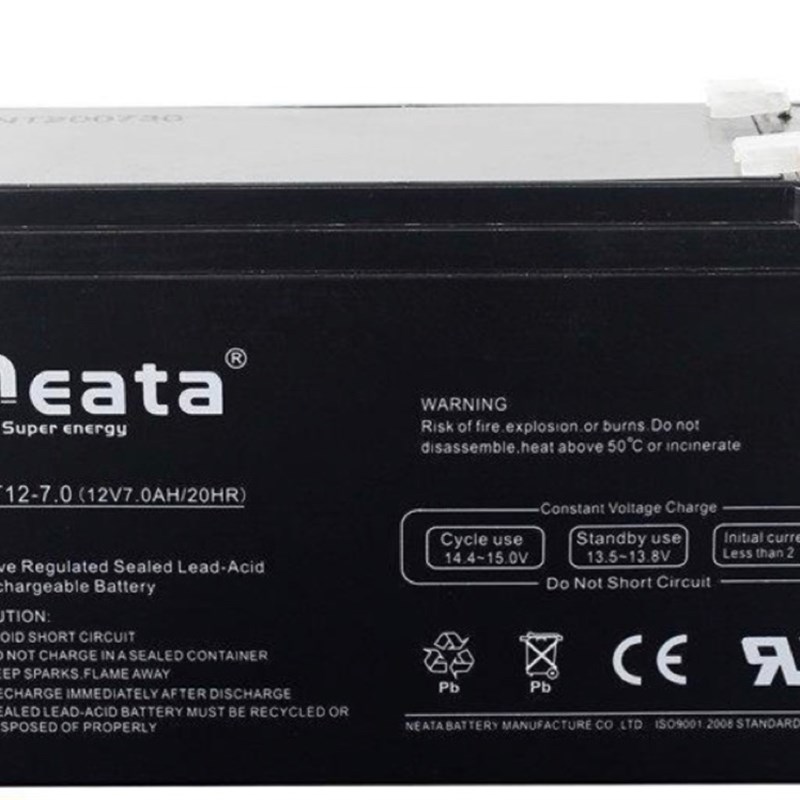 Neata能特铅酸蓄电池免维护电瓶12V7AH 6FM7儿童电动玩具童车电池