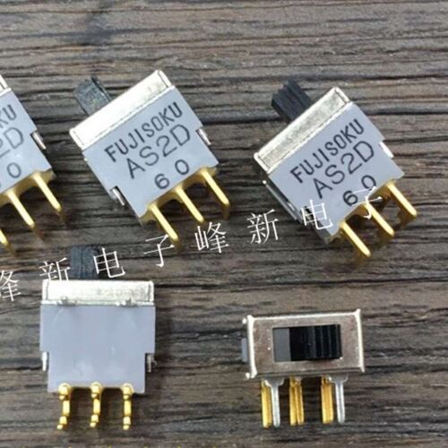AS2D日本2档6脚拨动开关90弯脚迷你微型滑动开关电源