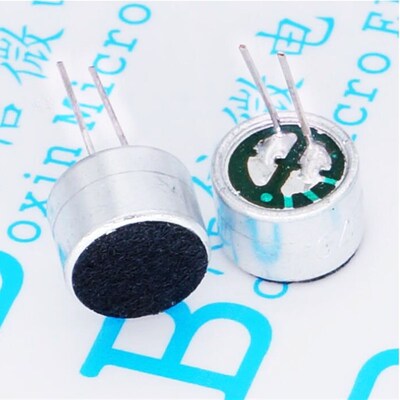 咪头 9*7mm 带脚 灵敏度52DB  9767咪头 带针 驻极体话筒 麦克风