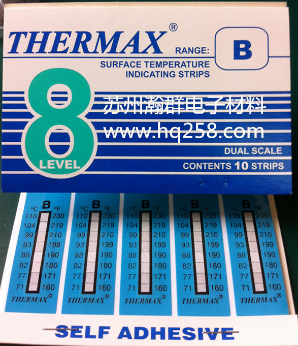 英国THERMAX温度热敏试纸TMC感温变色测温纸轴温贴8B 71- 110