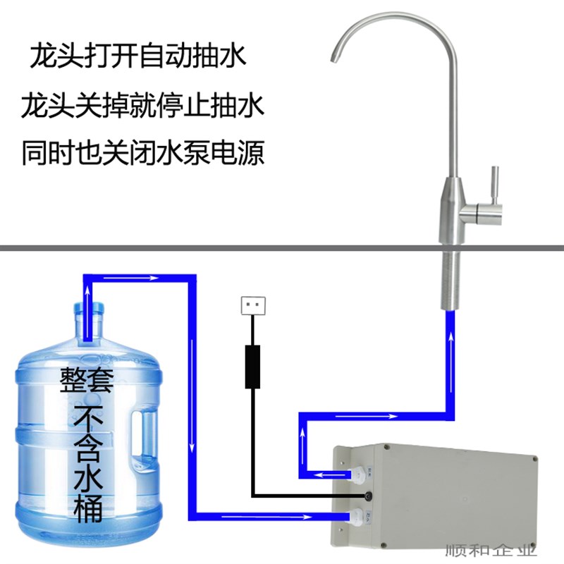 华律厨房桶装水抽水泵水槽龙头洗手改厨下自动上水房车电动抽水器