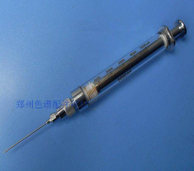 5000微升5ml高精度玻璃针筒/实验室/气相色谱仪用高精度玻璃针筒