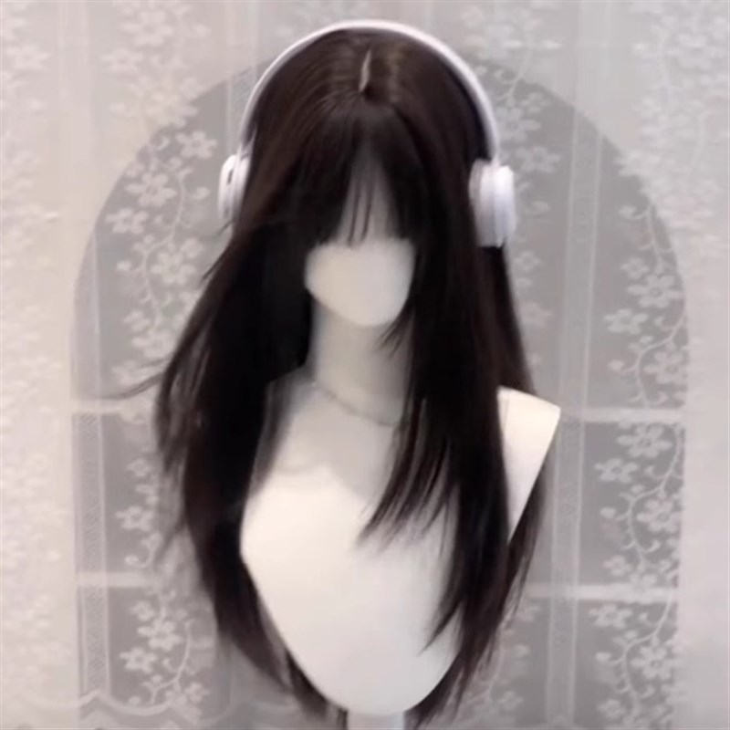 假发女高层次黑长直双马尾萝莉二次元日常Lolita玉子cos全头套jk