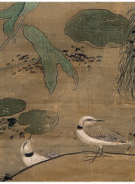 明吕纪秋鹭芙蓉图仿古画工笔花鸟艺术微喷高清复制临摹手稿装饰画